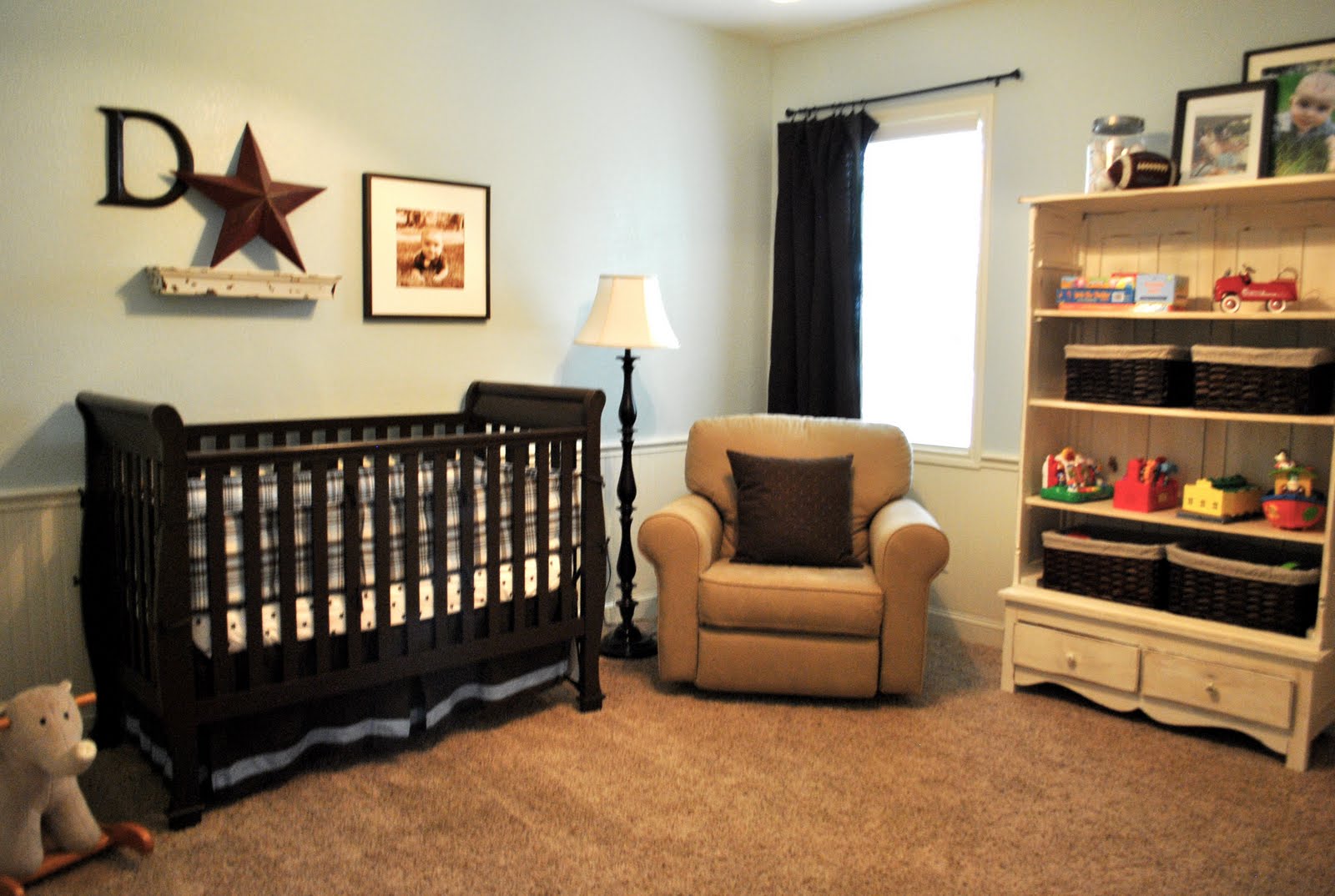 baby boy nursery blue and brown